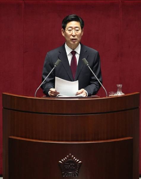 더불어민주당 양승조 국회의원이 국회 본회의장에서 대정부질문하는 모습. (사진=양승조 국회의원 블러그)