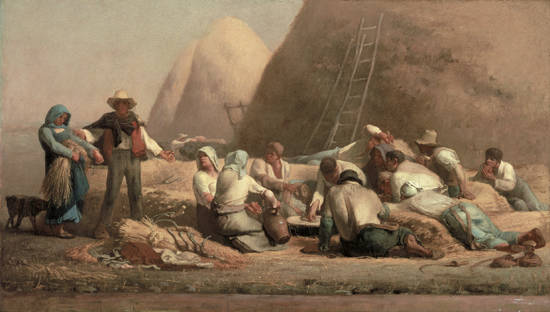 밀레, ‘추수 중에 휴식’.(1850~1853년)