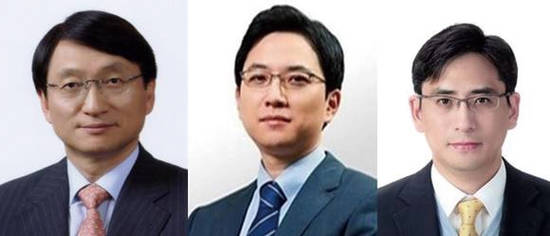 (왼쪽부터)허일섭 녹십자홀딩스 회장, 허은철 녹십자 사장, 허용준 부사장. 사진 = 녹십자