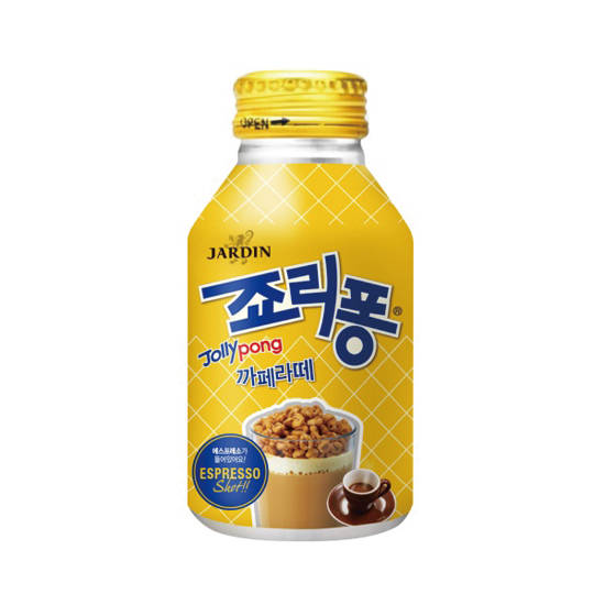 편의점 세븐일레븐이 과자 제조업체 크라운제과, 원두커피 제조업체 쟈뎅과 함께 출시한 죠리퐁라떼. 사진 = 세븐일레븐