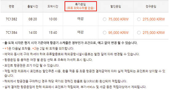 제주항공은 가장 저렴한 가격인 특가운임으로 항공권을 구매한 고객에게 무료 위탁수하물 서비스를 제공하지 않고 있다.