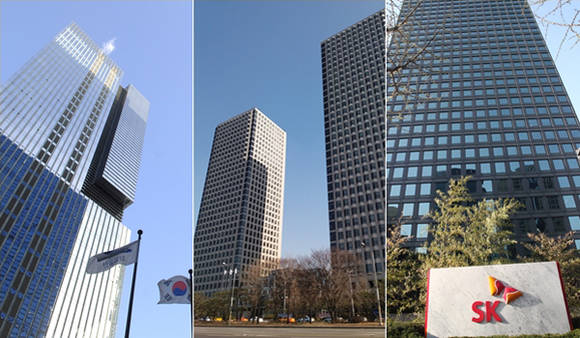 삼성전자, LG그룹, SK그룹 사옥. (사진 = CNB저널 자료사진)