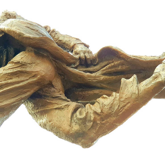 안중근 의사 동상의 손가락 부분. 사진= 김진부 기자